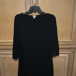 J. Jill Classic Black Tunic Top